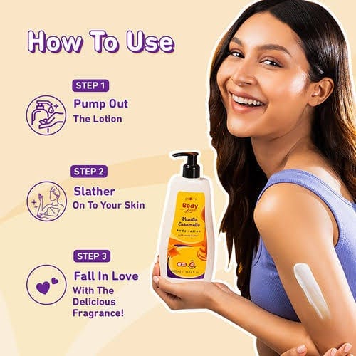 Plum Vanilla Caramello Body Lotion | Cocoa Butter & Vitamin B5 for Deep Moisturization | - Image 2