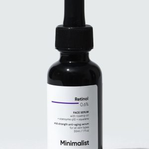 Minimalist Retinol 0.6% Mid-Strength Anti Aging Face Serum, Reduces Fine Lines & Wrinkles