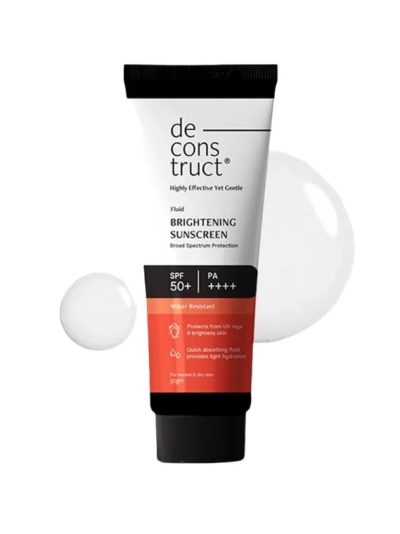 Deconstruct Fluid Brightening Sunscreen SPF 50+ PA++++ | Sunscreen with Niacinamide | Brightens Skin | 50g ‼️‼️exp:03/2027