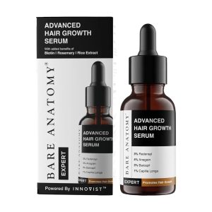 Bare Anatomy Advanced Hair Growth Serum | 3% Redensyl, 4% Anagain, 3% Baicapil, 1% 30ml