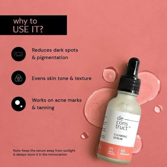 Deconstruct 5% Niacinamide Serum for Oily Skin + 2% Alpha Arbutin| | 30ML - Image 2