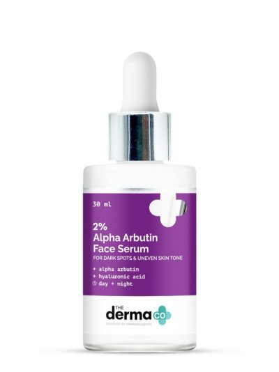 The Derma Co 2% Alpha Arbutin Face Serum - 30ml | Treats Dark Spots | Evens Skin Tone