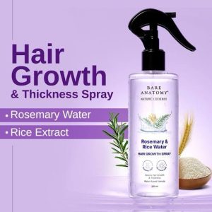 Bare Anatomy Nature x Science Rosemary Water Spray for Hair Growth & Hair Thickness with Rice Water | 200ml