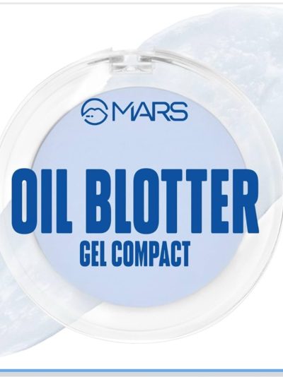 MARS Oil Blotter Gel Compact for Oily Skin with Puff Applicator | Instant Oil Control | Matte Finish Compact | Travel Friendly | For Summers, Weddings, Parties (5 gm)