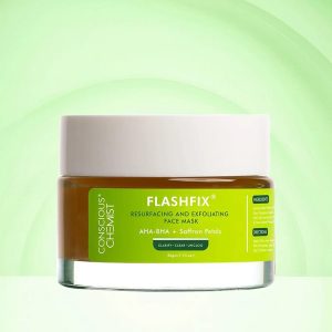 Conscious Chemist® Exfoliating Face Mask For Oily Acne Prone Skin with Salicylic, Glycolic Acid & Saffron Petals | Removes Blackheads, Anti Acne, De-Tan | Vegan & Cruelty Free | 50 gm