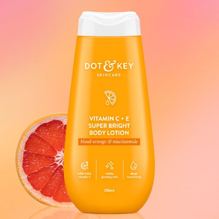 Dot & Key Vitamin C + E Super Bright Body Lotion | Reduces Dark Spots & Tanning | | 250ml
