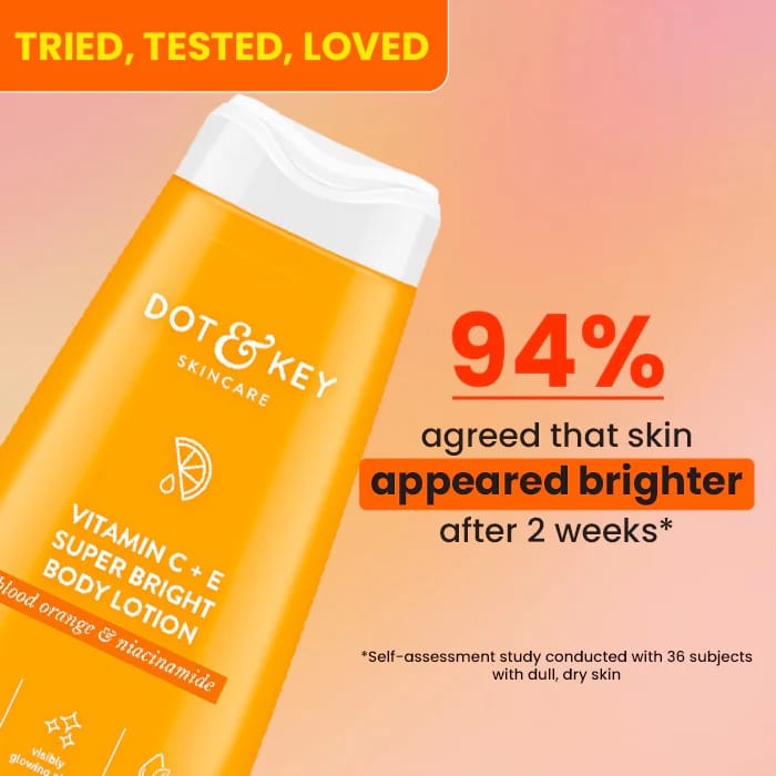 Dot & Key Vitamin C + E Super Bright Body Lotion | Reduces Dark Spots & Tanning | | 250ml - Image 2