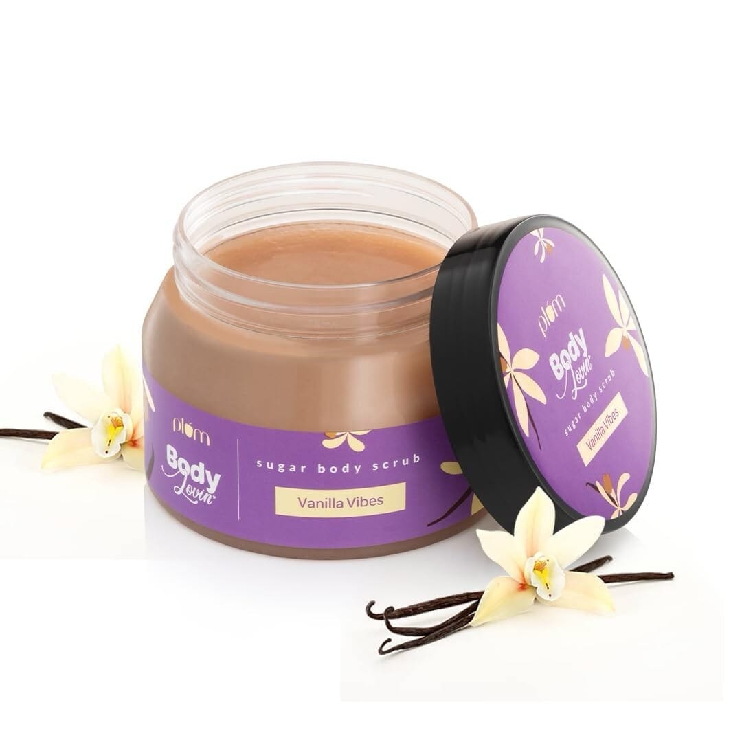 Plum BodyLovin' Vanilla Vibes Sugar Body Scrub | The Ideal Winter Body Scrub | Brazil Nut Oil | Skin Brightening | Deep Moisturization | 100% Vegan - Image 2