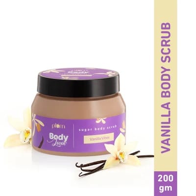 Plum BodyLovin' Vanilla Vibes Sugar Body Scrub | The Ideal Winter Body Scrub | Brazil Nut Oil | Skin Brightening | Deep Moisturization | 100% Vegan
