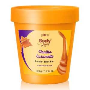 Plum BodyLovin' Vanilla Caramello Body Butter | Shea Butter & Brazil Nut Oil for Deep | 180gm