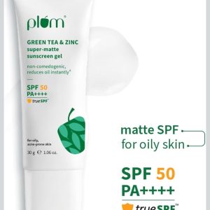 Plum Green Tea & Zinc Super-Matte Gel Sunscreen SPF 50 PA ++++ | 30g |