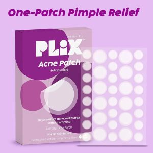 PLIX - THE PLANT FIX Acne Patch Transparent, Waterproof with 0.5% Salicylic Acid | Ultra-thin with 100% Hydrocolloid | For Pimple Skin 36 patches