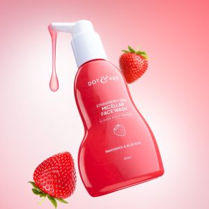 Dot & Key Strawberry Dew Micellar Face Wash & Soothes Skin, Sulphate-Free- 120ml