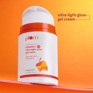 Plum 1% Vitamin C Ultra-Light-Glow Gel Cream | Fades Dark Spots, Boosts Glow | 50g