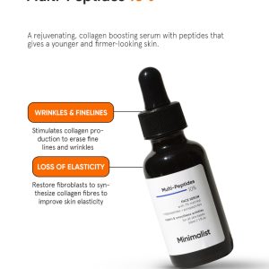 Minimalist Multi Peptide Serum for Ageless Younger Skin, Collagen Boosting || 30 ml